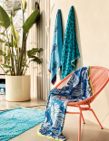 Pure Cotton Tropical Leaf Beach Towel