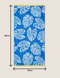 Pure Cotton Tropical Leaf Beach Towel