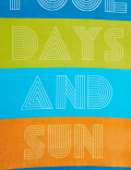 Pure Cotton Pool Days Slogan Beach Towel