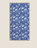 Pure Cotton Velour Floral Towel