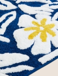 Pure Cotton Floral Bath Mat