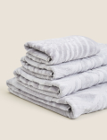 Cotton Rich Palm Shimmer Towel