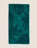 Pure Cotton Palm Print Towel