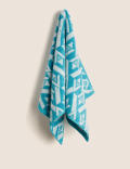 Pure Cotton Geometric Towel