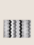 Pure Cotton Zig Zag Bath Mat