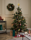 Gold Wire Leaf Tree Decoration