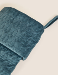 Teal Velvet Tree Stocking