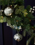 20pk Silver Glass Baubles