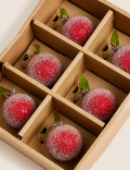 6pk Frosted Fruit Baubles