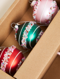 3pk Glass Lollipop Baubles