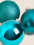 3pk Extra Large Matt & Glitter Baubles