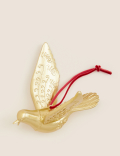 Gold Hanging Turtle Dove Decoration