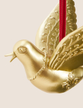 Gold Hanging Turtle Dove Decoration