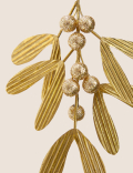 Gold Hanging Mistletoe Decoration