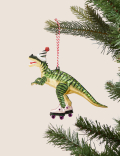 Glass Hanging Dinosaur Decoration