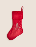 Red Velvet Alphabet Stocking