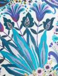 Cotton Linen Floral Embellished Cushion