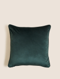 Velvet Floral Bird Embroidered Cushion