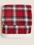Fleece Checked Christmas Tartan Throw