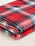 Fleece Checked Christmas Tartan Throw