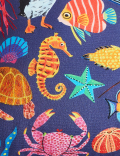 Pure Cotton Under Sea Embroidered Cushion