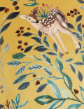Velvet Deer Embroidered Cushion