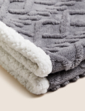 Borg Fleece Cable Throw