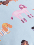 Velvet Dog Print Small Cushion