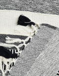 Cotton Rich Woven Monochrome Stripe Throw