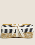 Cotton Rich Woven Monochrome Stripe Throw