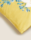 Velvet Bee Embroidered Cushion