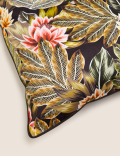 Velvet Tropical Print Cushion