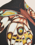 Pure Cotton Butterfly Print Cushion