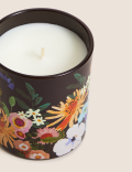 Abstract Floral Print Vanilla Scented Candle