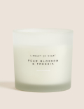 Pear Blossom & Freesia 3 Wick Candle