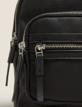 Faux Leather Mini Backpack