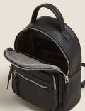 Faux Leather Mini Backpack