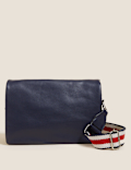 Faux Leather Messenger Cross Body Bag