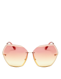 Rimless Oversized Sunglasses
