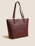 Faux Leather Croc Effect Tote Bag