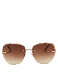 Rimless Oversized Sunglasses