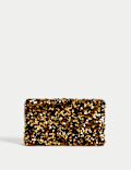Sequin Chain Clutch Strap Bag