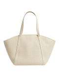Faux Leather Woven Tote Shopper