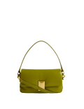 Faux Leather Puffy Baguette Bag