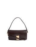 Faux Leather Puffy Baguette Bag