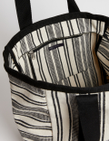 Canvas Striped Beach Bag