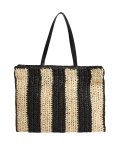 Straw Striped Tote Bag