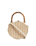 Rattan Top Handle Grab Bag