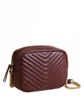 Leather Quilted Camera Cross Body Bag