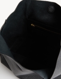 Leather Plain Tote Bag